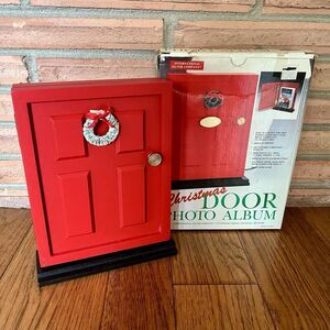 Red Door Photo Album By International Silver Co Brass Door Knob Christmas Wreath